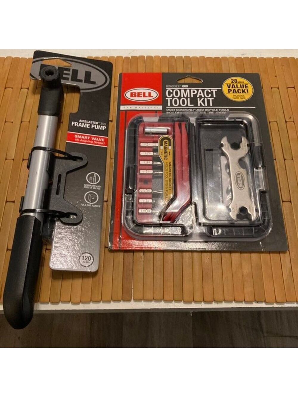 Bell Airblaster 350 Bike Pump + Roadside 600 Compact Tool Kit New